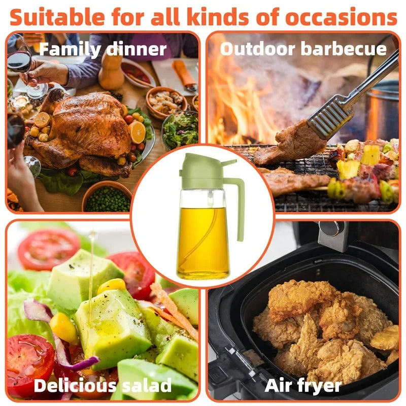 500ml Olive Oil Spray Bottle – Press-Type Dispenser for Cooking, BBQ & Baking
