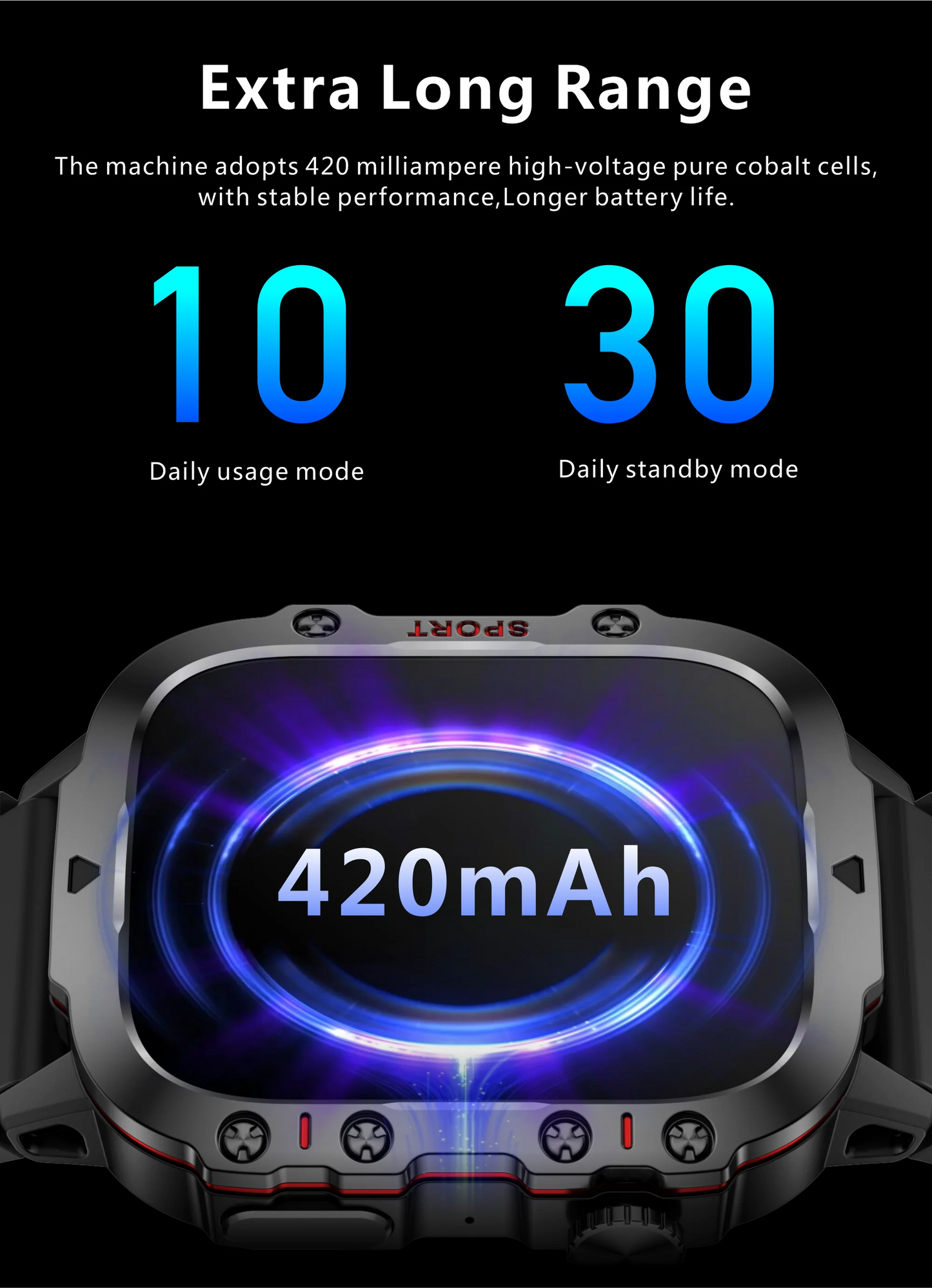 LIGE 1.96" Smart Watch Bluetooth Call & Voice Assistant | Waterproof Fitness Tracker for Men