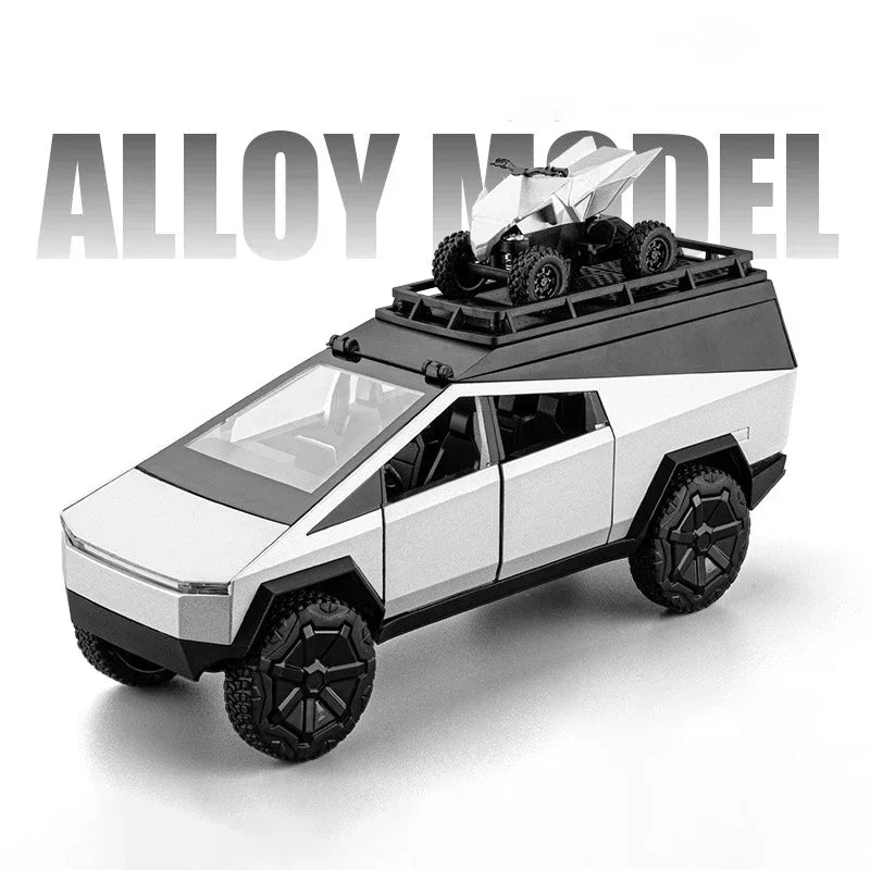 1:32 Cybertruck RV Diecast Model – Alloy Pickup Toy with Sound & Light