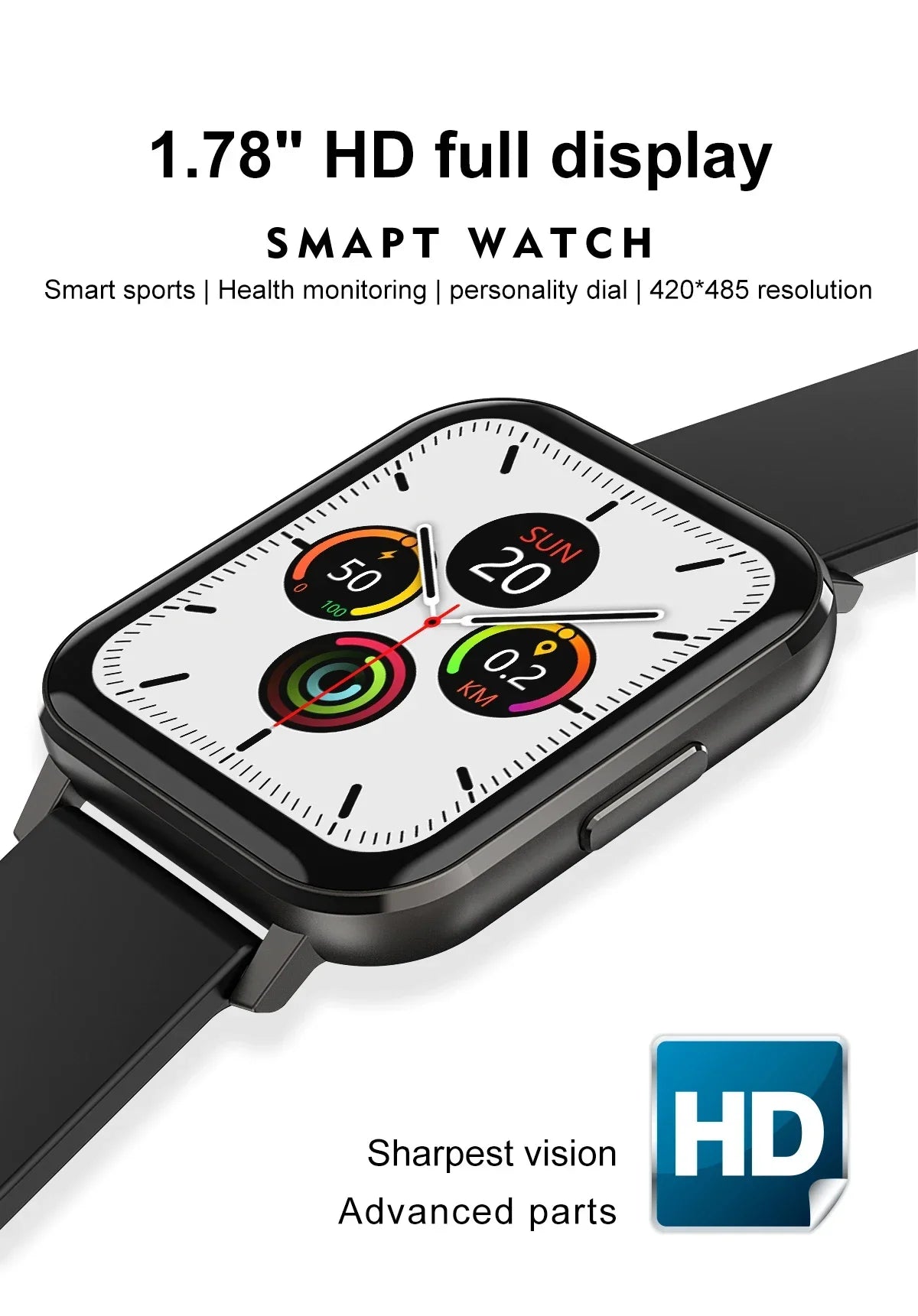 2024 Zordai DTX Smart Watch - Body Sleep Monitor, Heart Rate Tracker, IP67 Waterproof