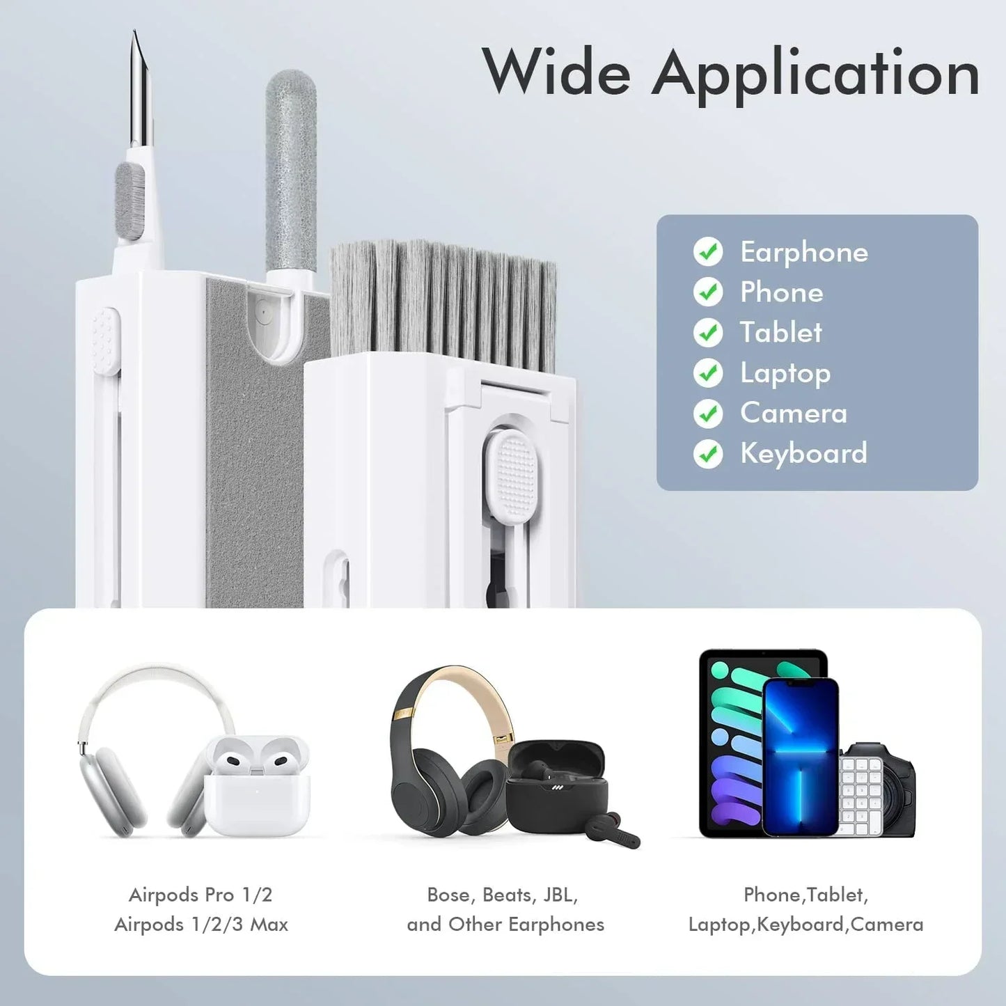 8-in-1 Electronic Cleaning Kit for Screens, Keyboards, Earphones, and Devices