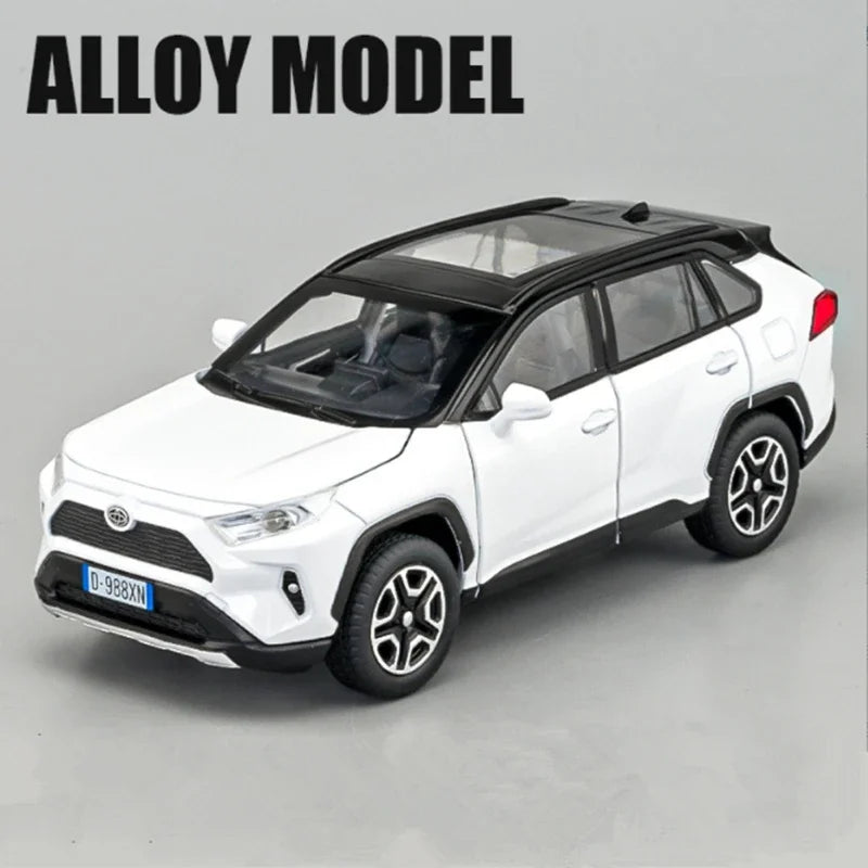 1:32 Toyota RAV4 Highlander Diecast Model – Alloy SUV Toy with Sound & Light