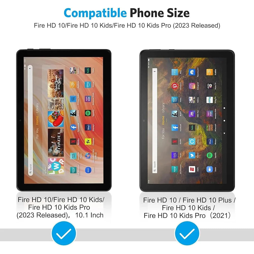 Amazon Fire HD 10 (2023) Tempered Glass Screen Protector - 10.1" Anti-Scratch Clear Film
