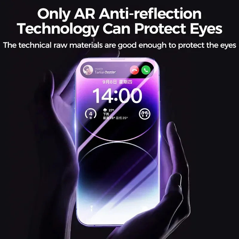 Anti-Spy Tempered Glass Screen Protector for iPhone 15/14/13/12 -Privacy Protection