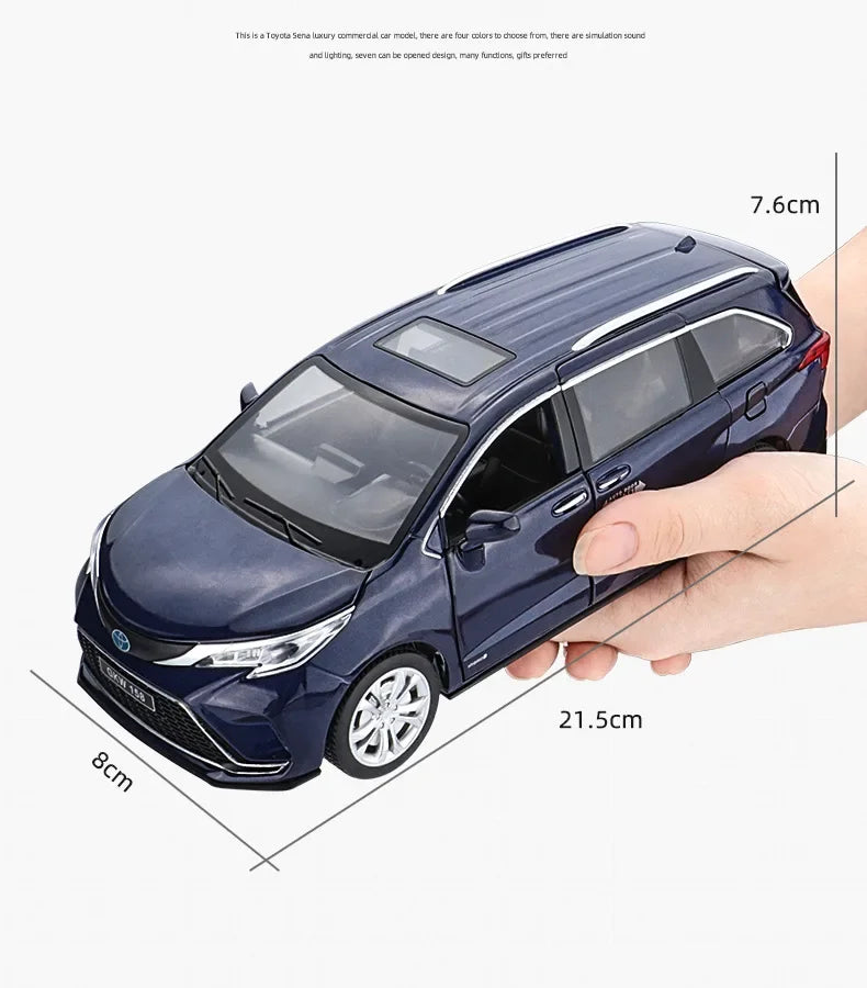 1:24 Toyota Sienna MPV Diecast Model Car – Metal Alloy Toy for Kids & Collectors