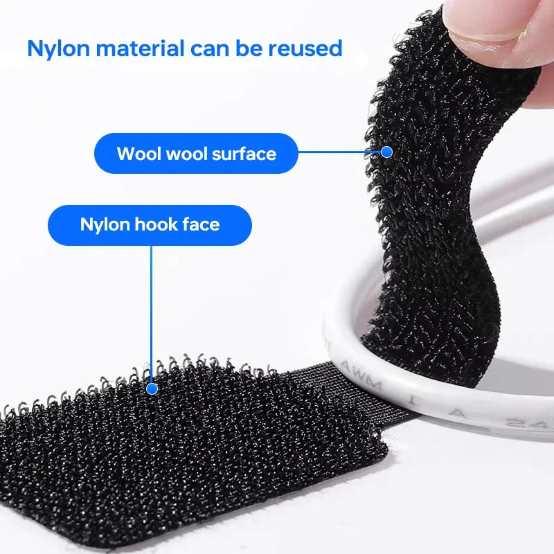 Reusable Nylon Cable Organizer Ties – Adjustable Wire Management Straps (20/10/5PCS)