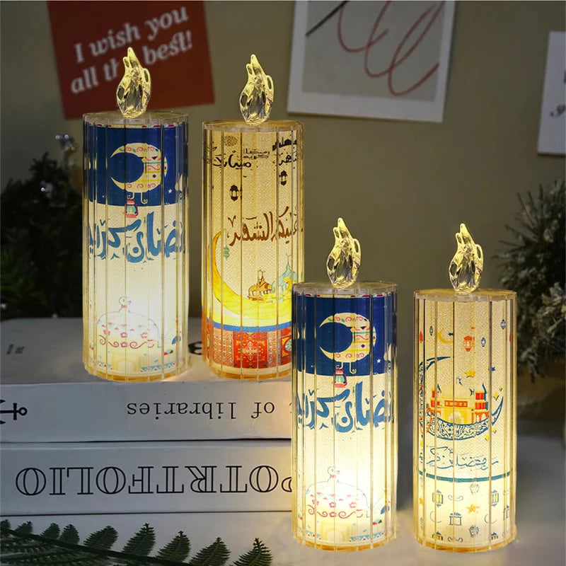 Ramadan 2025 LED Lantern – Eid Mubarak Table Ornament