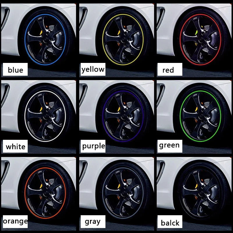 Universal Car Rim Protector Strip – 8m Wheel Edge Protection Sticker