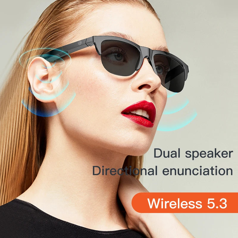 Bluetooth Lenses Man Water Proof Smartglass Stereo Connected Bezel Smartglasses Polarized Men's Sunglasses