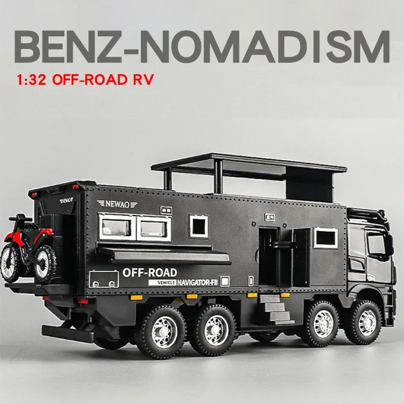 1:32 Mercedes Benz Nomadism RV Toy Car – Alloy Diecast Model with Sound & Light