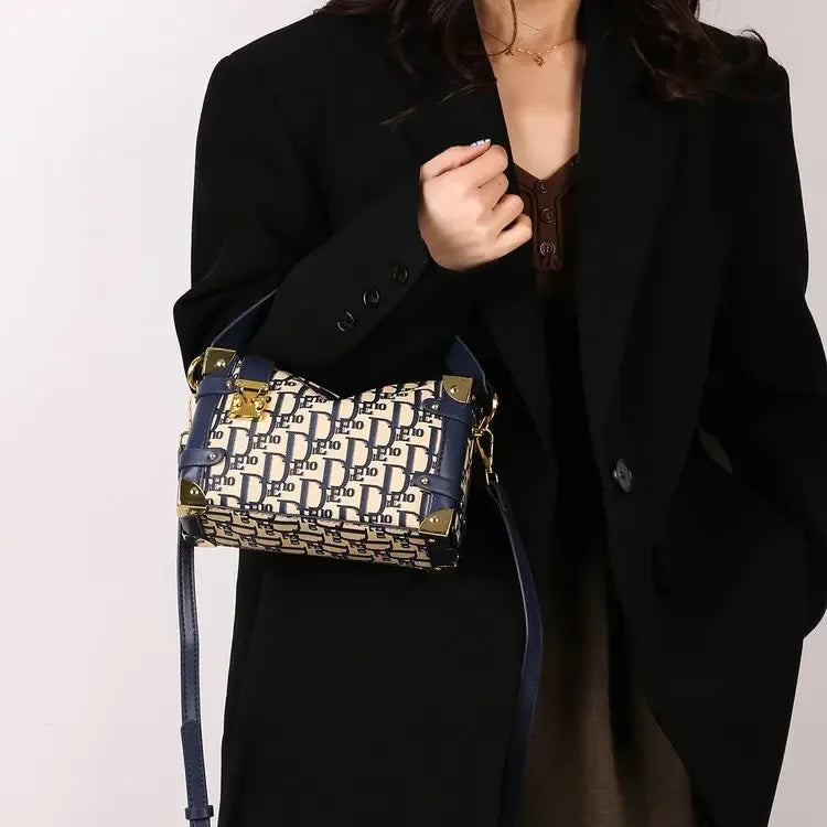 Women's 2025 Small PU Leather Square Shoulder Bag – Zipper Closure, Stylish Messenger Purse for Market, Gym, and City Walk