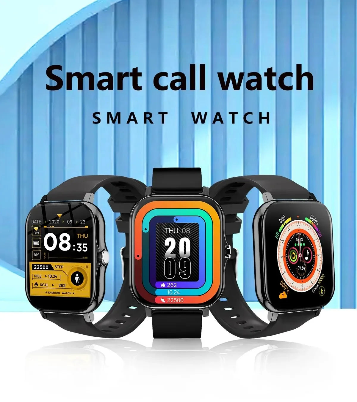 2024 Smart Watch for Men & Women - 1.44" DIY Faces, Bluetooth Call, Fitness Tracker