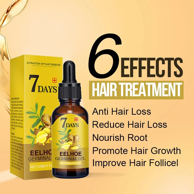 Ginger Hair Growth Serum - Anti-Hair Loss & Baldness Treatment - Fast Regrowth Hair Care Oil for Men & Women