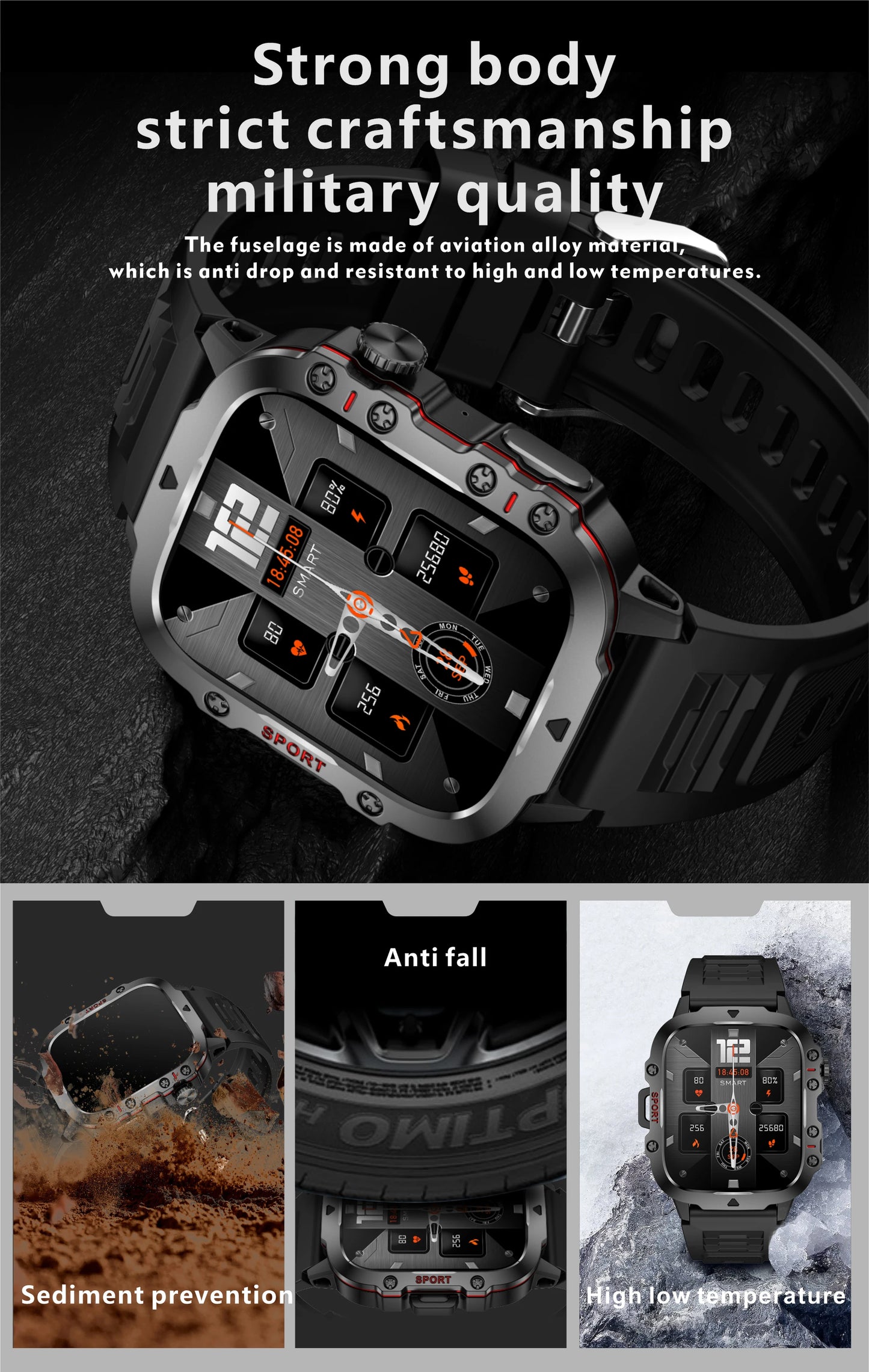 LIGE 1.96" Smart Watch Bluetooth Call & Voice Assistant | Waterproof Fitness Tracker for Men