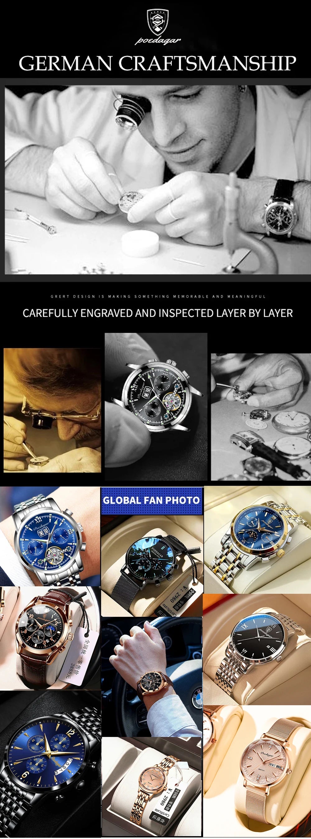 Luxury Waterproof Quartz Chronograph Watch for Men – Luminous Date & Military Style