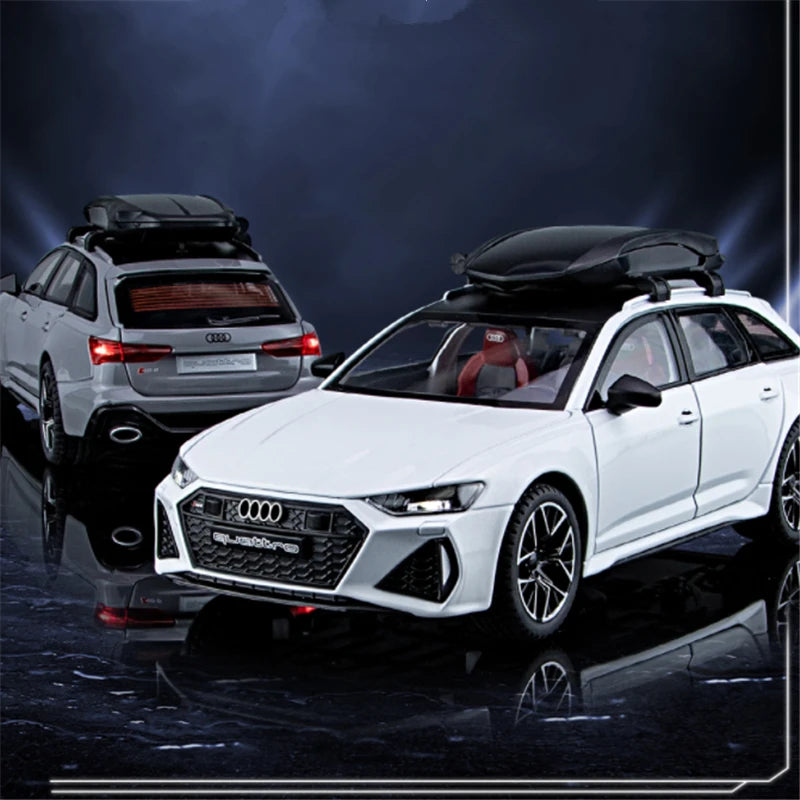 AUDI RS6 Avant Station Wagon Diecast Metal Car Model With Sound & Light – Luxury Alloy Toy Vehicle For Kids & Collectors