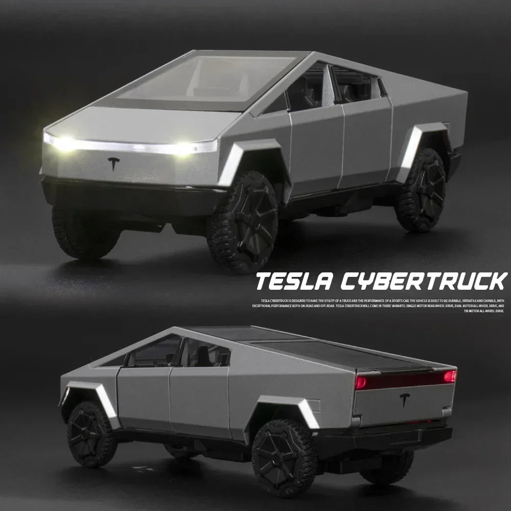 1:32 Tesla Cybertruck Diecast Alloy Model – Toy Pickup Truck for Kids