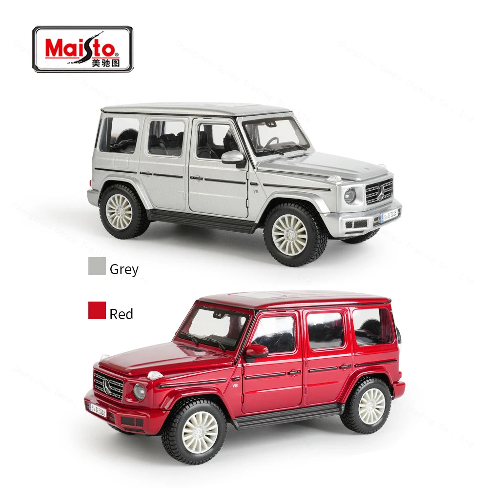 Maisto 1:24 2019 Mercedes-Benz G-Class G500 Diecast Model Car Toy – Silver Grey