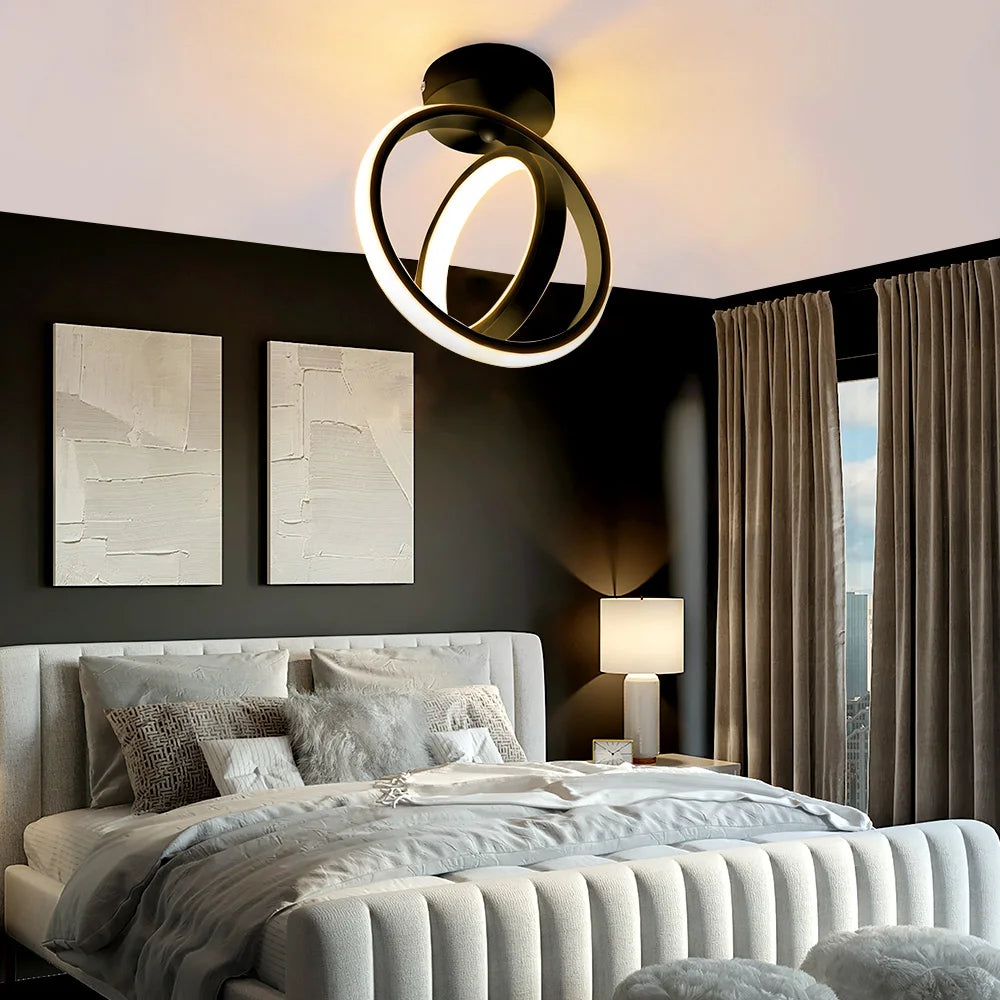 Modern Square LED Ceiling Light - Small Aisle Lamp with Adjustable Color Temperature