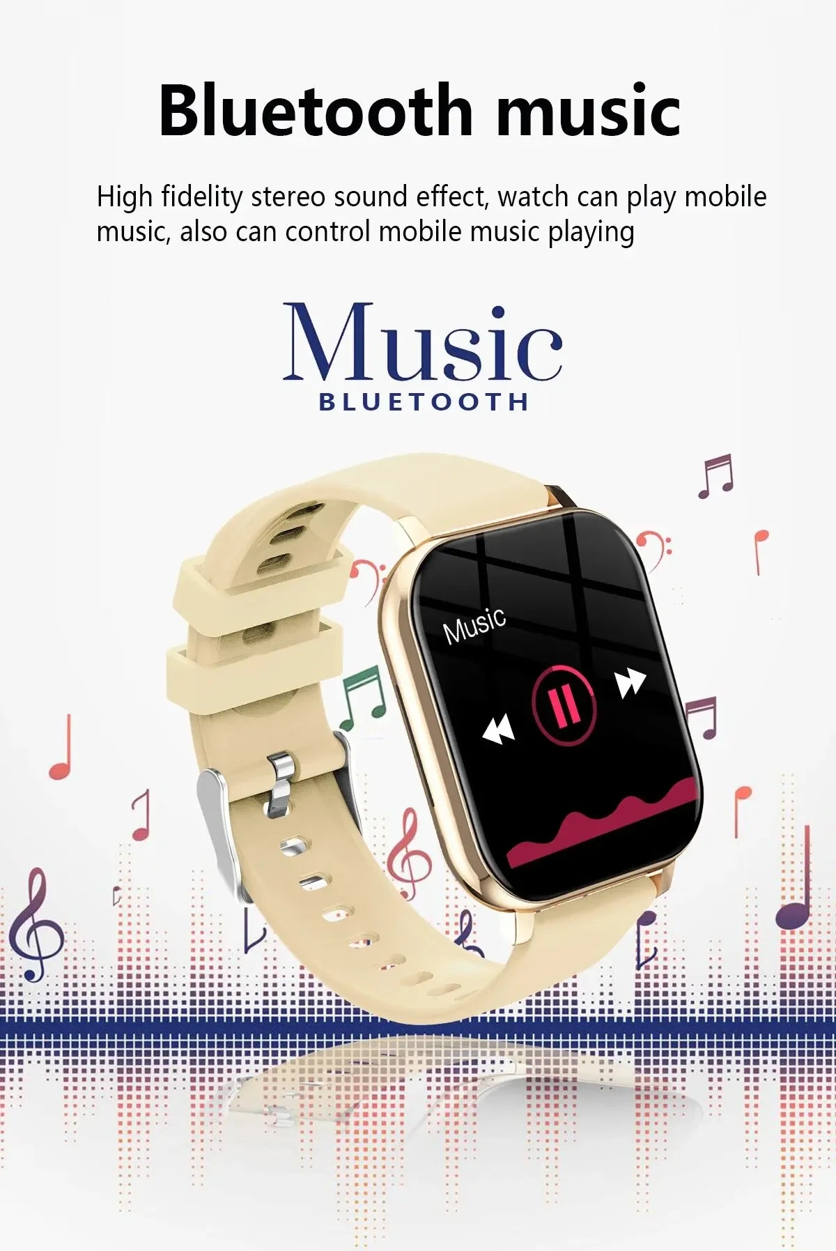 2024 Smart Watch for Men & Women - 1.44" DIY Faces, Bluetooth Call, Fitness Tracker