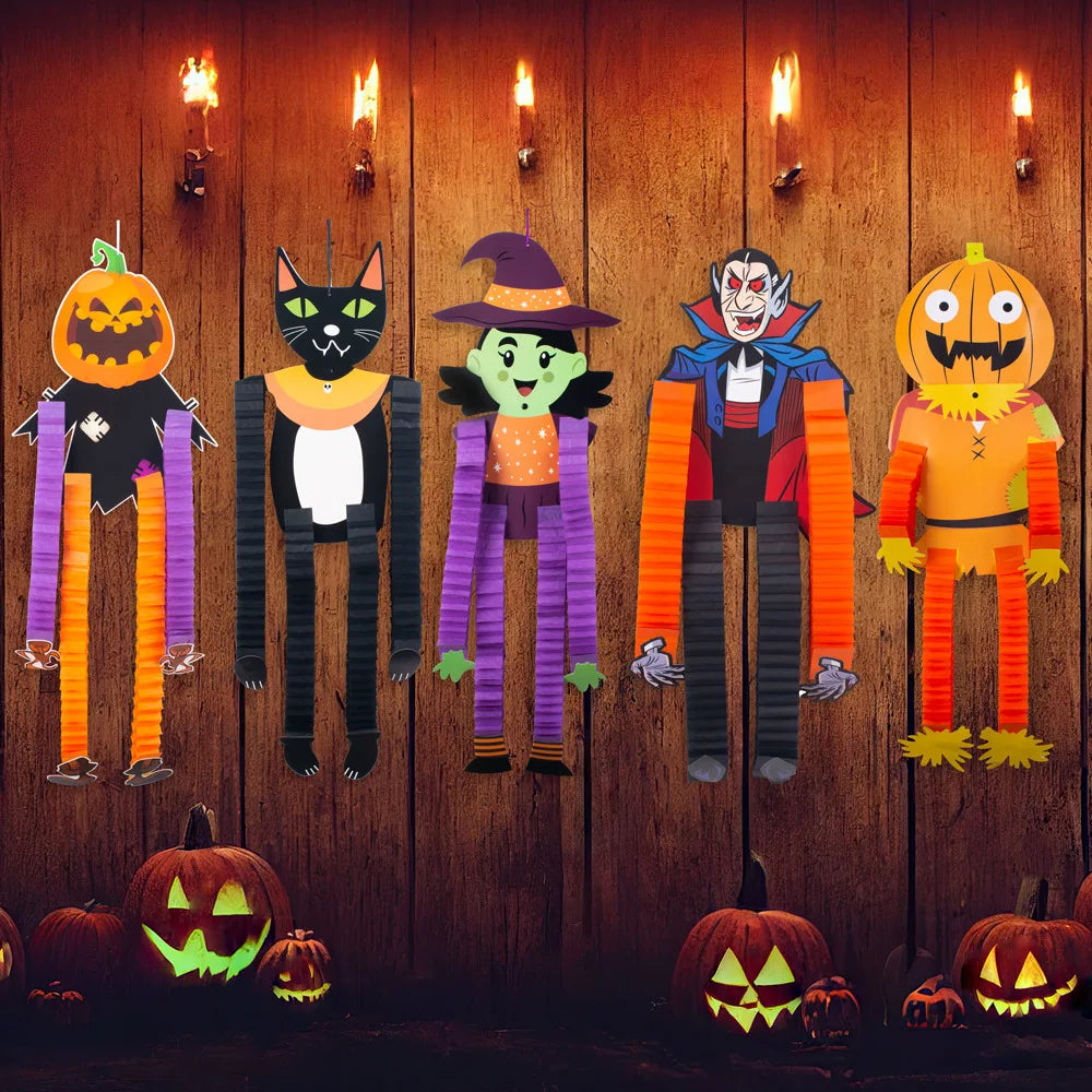 Halloween Pumpkin Door Hanging Decoration – Spooky Wall Decor for Indoor & Outdoor