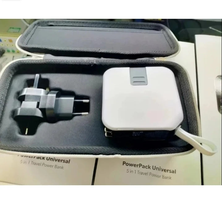 Powerpack 5-in-1 Universal Travel Power Bank - 10000mAh Magnetic Wireless Charger with PD 20W Fast Charging