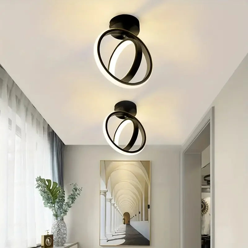 Modern Square LED Ceiling Light - Small Aisle Lamp with Adjustable Color Temperature