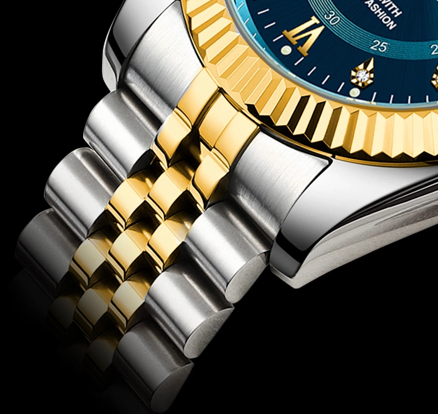 Men's Luxury Sports Watch – Waterproof Stainless Steel Quartz with Luminous Date Display