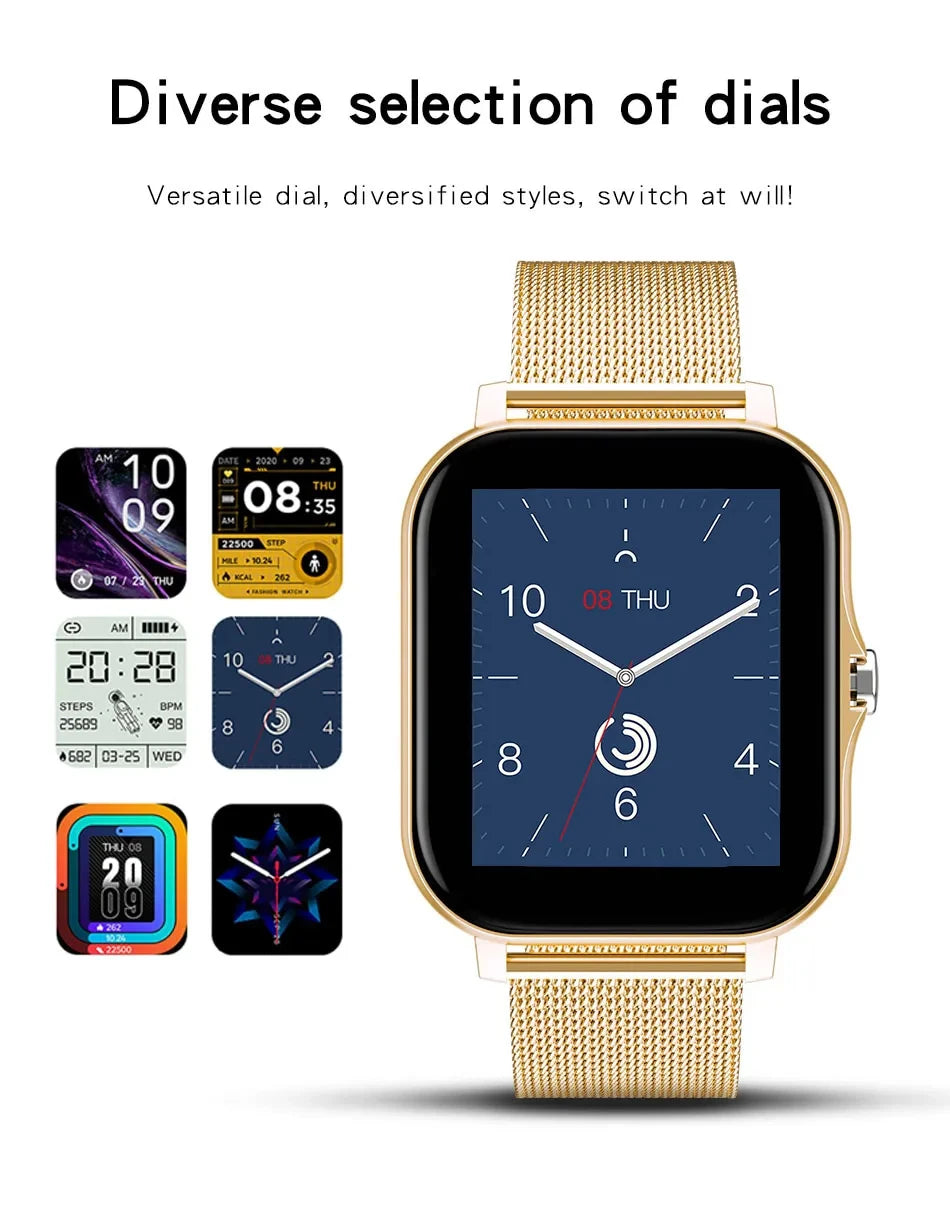 2024 Smartwatch for Men & Women – Full Touch Screen, Fitness Tracker, BT Call, Waterproof Sports Watch