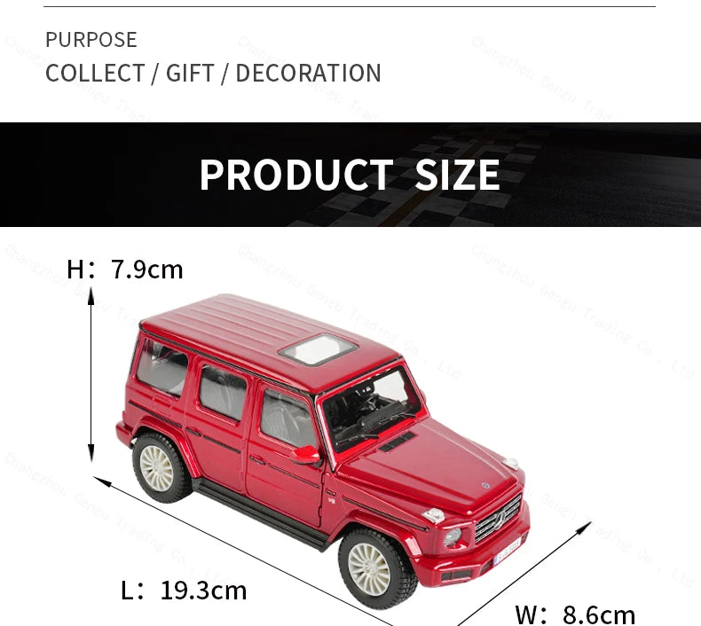 Maisto 1:24 2019 Mercedes-Benz G-Class G500 Diecast Model Car Toy – Silver Grey