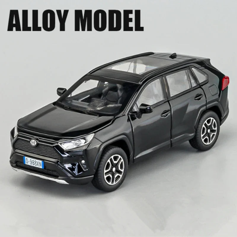 1:32 Toyota RAV4 Highlander Diecast Model – Alloy SUV Toy with Sound & Light
