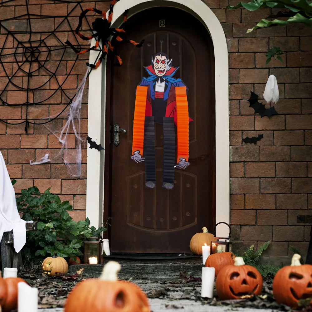 Halloween Pumpkin Door Hanging Decoration – Spooky Wall Decor for Indoor & Outdoor