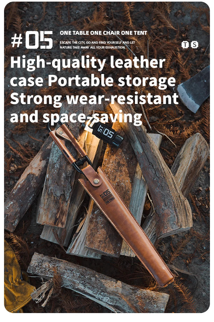 ShineTrip Camping Fire Poker | Anti-Scald Lightweight Carbon Steel BBQ Tool