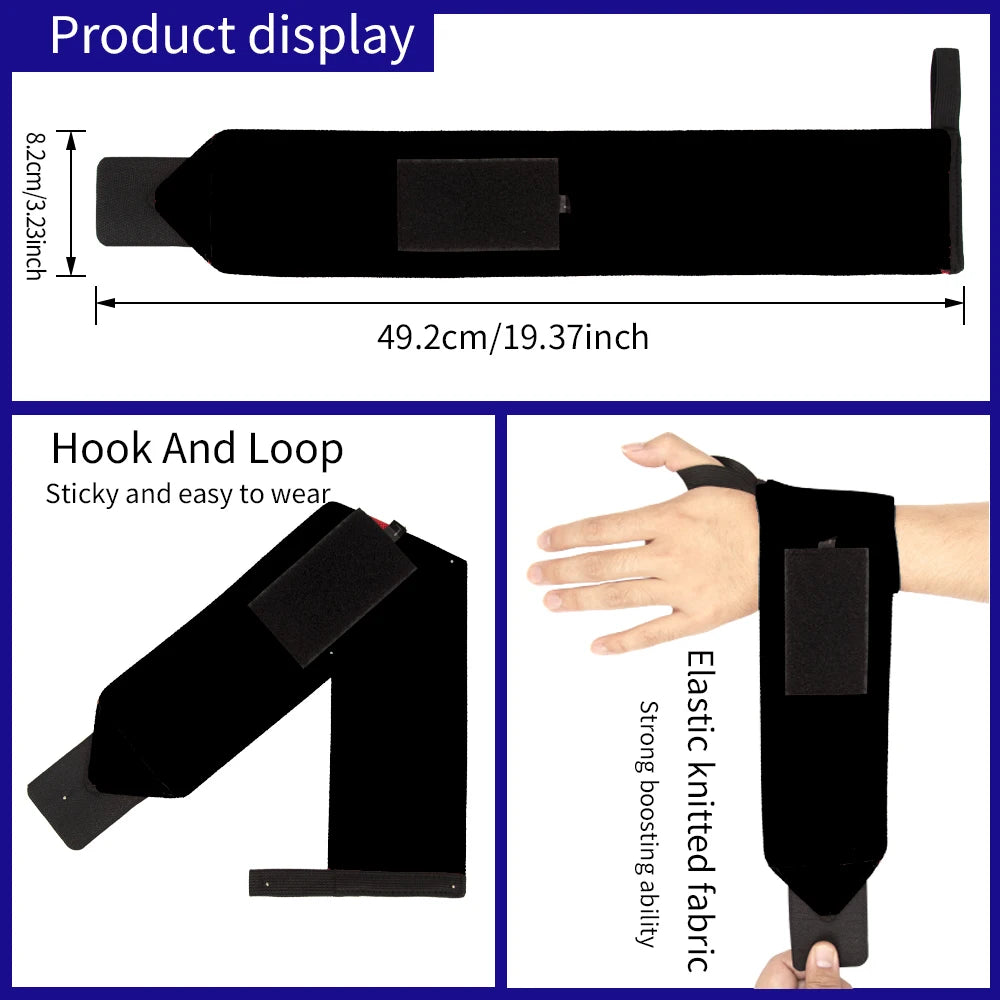 Weightlifting Wrist Wraps – Extra Strength Gym Support Straps for Fitness & Training