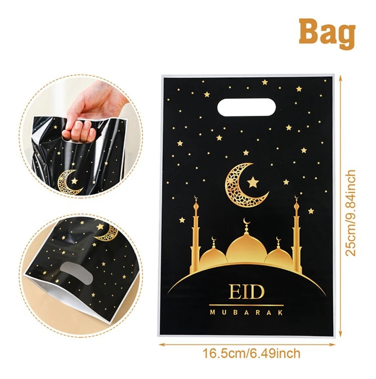 2025 Eid Mubarak Candy Bags - Ramadan Gift Bags for Cookies and Party Decorations