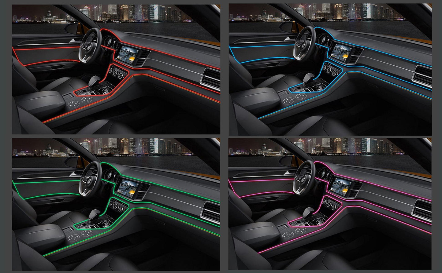 5M Car Interior LED Neon Light Strip - USB Ambient Decor for DIY & Parties