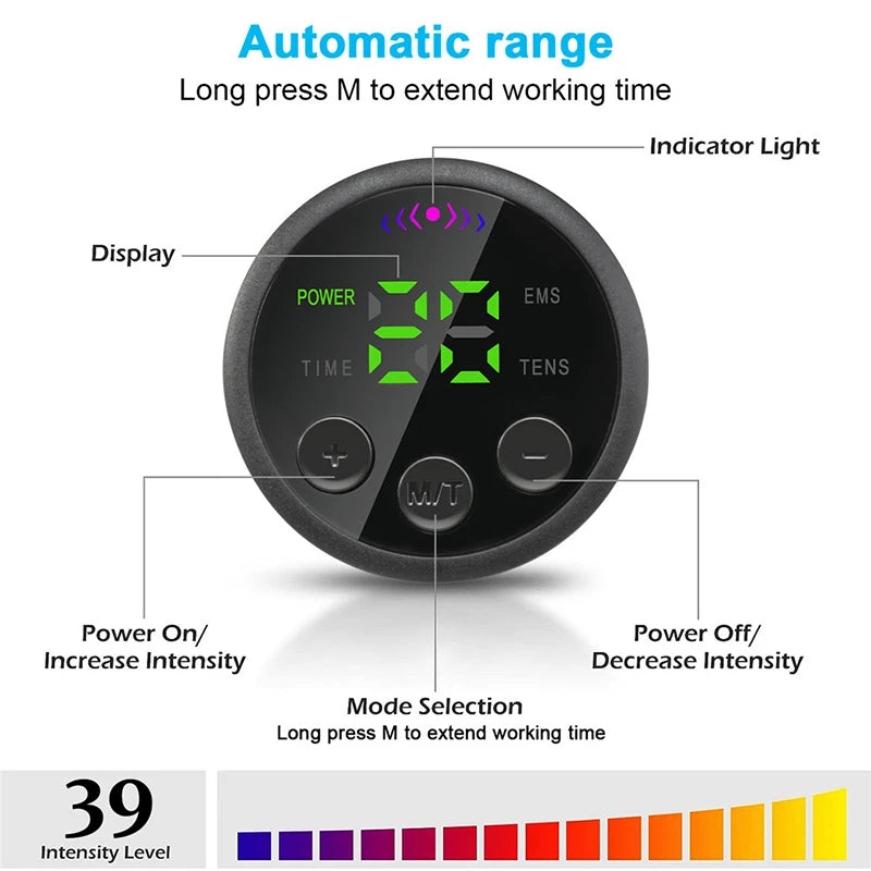Smart Ems Abs Toning Belt – Muscle Stimulator For Abdominal Training, Body Slimming & Weight Loss - USB Rechargeable Home Fitness Equipment