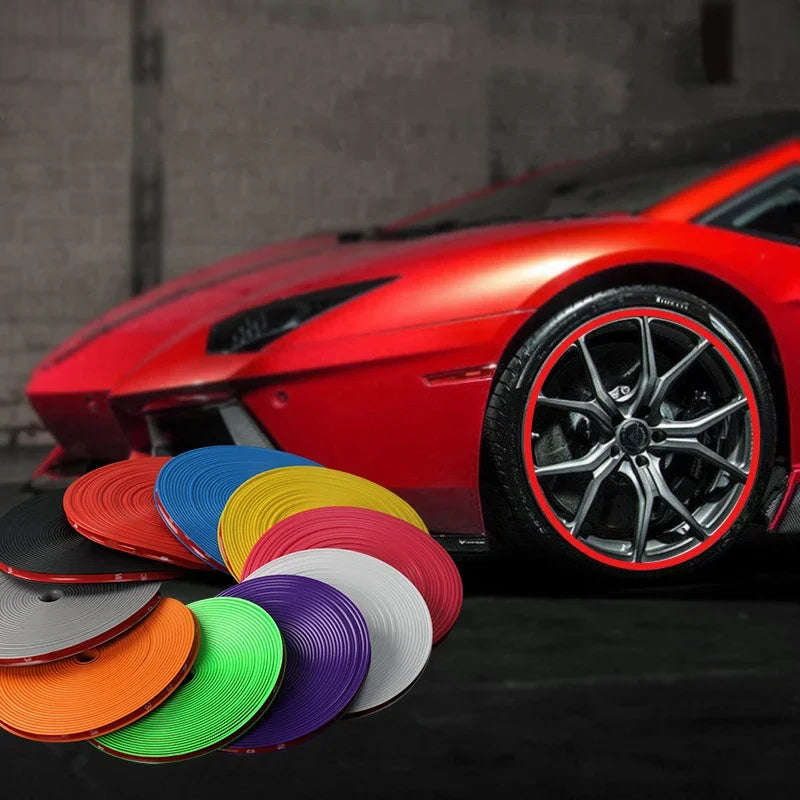 Universal Car Rim Protector Strip – 8m Wheel Edge Protection Sticker