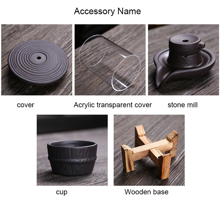 Purple Sand Backflow Incense Burner – Indoor Aroma Diffuser & Decorative Craft