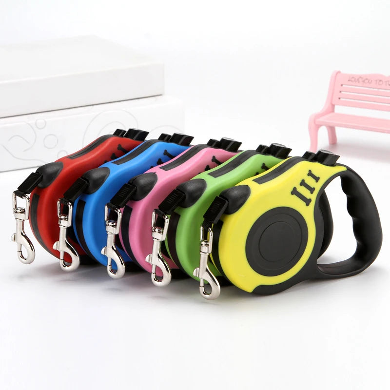 Automatic Retractable Dog Leash - 3M & 5M Strong Nylon Lead for Outdoor Walking