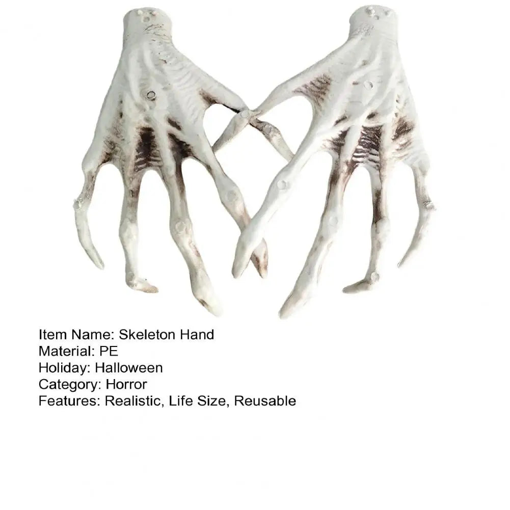 Realistic Life-Size Halloween Skeleton Hand – Spooky Haunted House Decor, Zombie Prop