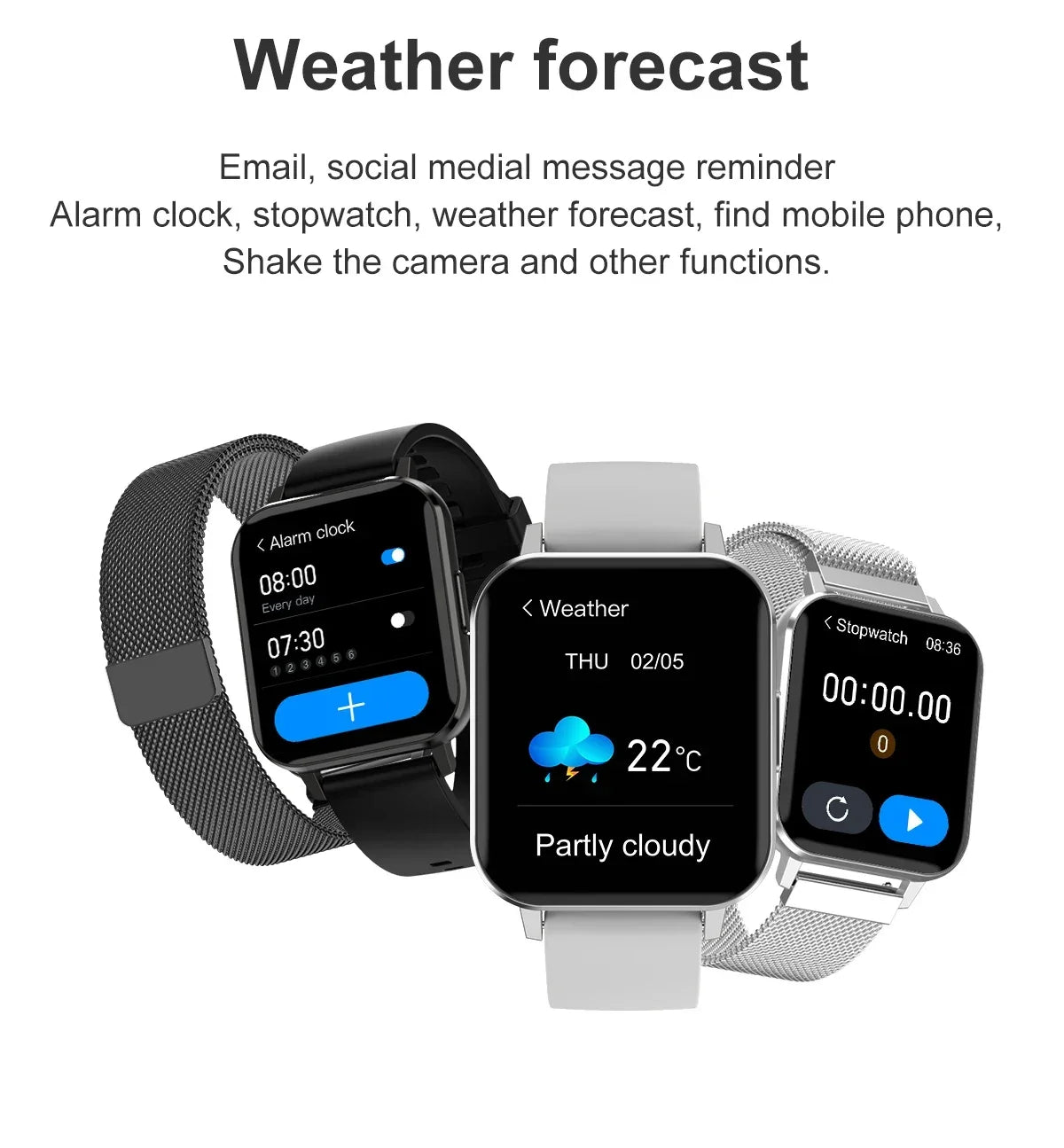 2024 Zordai DTX Smart Watch - Body Sleep Monitor, Heart Rate Tracker, IP67 Waterproof
