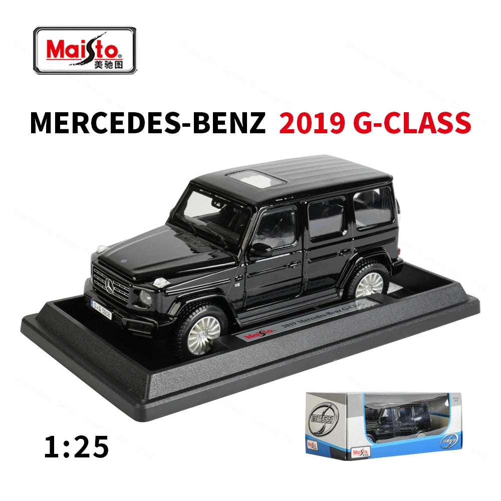Maisto 1:24 2019 Mercedes-Benz G-Class G500 Diecast Model Car Toy – Silver Grey