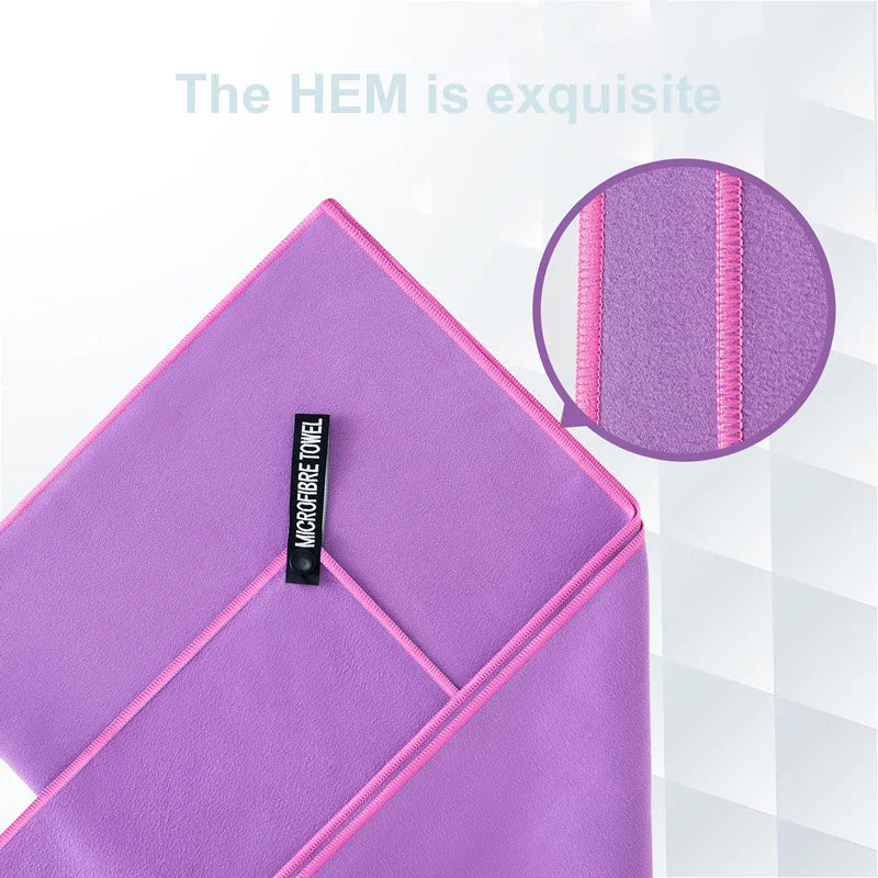 Quick-Dry Microfiber Sport Towel – Super Absorbent, Ultra Lightweight & Compact – Fast Drying Travel Towel for Gym, Camping, Running, Yoga, Swimming & Beach