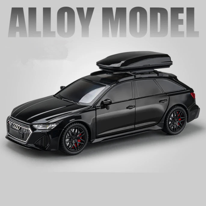 AUDI RS6 Avant Station Wagon Diecast Metal Car Model With Sound & Light – Luxury Alloy Toy Vehicle For Kids & Collectors