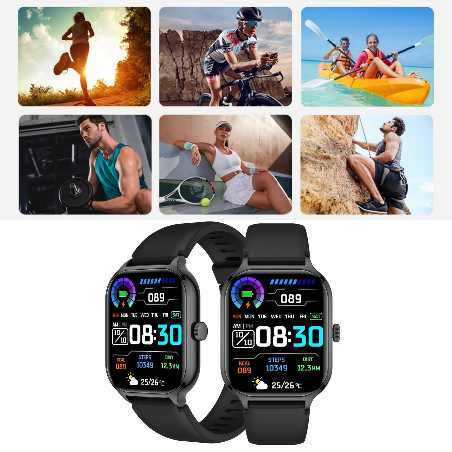 Wireless Calling Smart Watch - Multi-Sport Mode, App Reminders, iPhone & Android Compatible