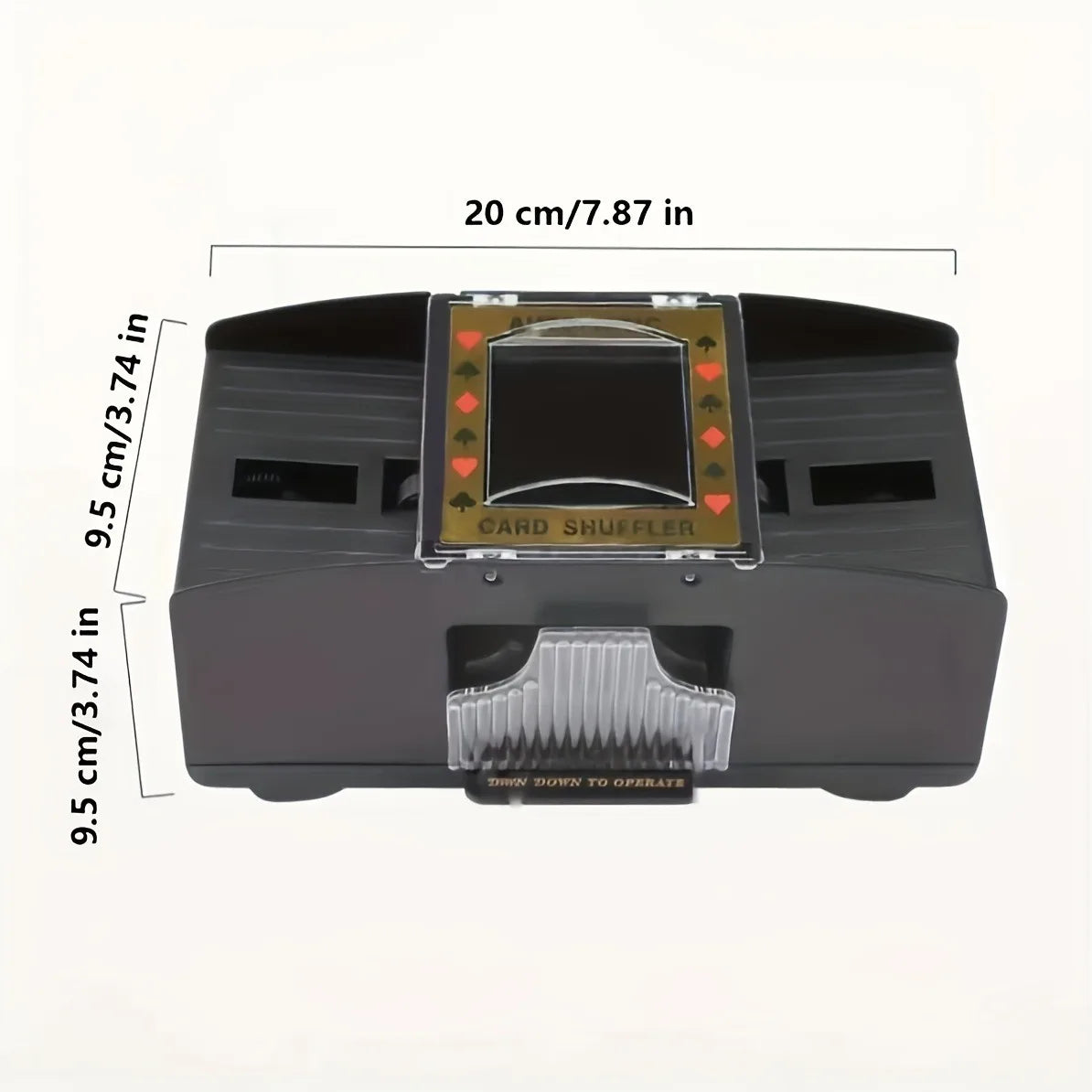 Automatic Poker Card Shuffler – Battery Operated Card Shuffling Machine For Board Games (2 Deck Capacity)