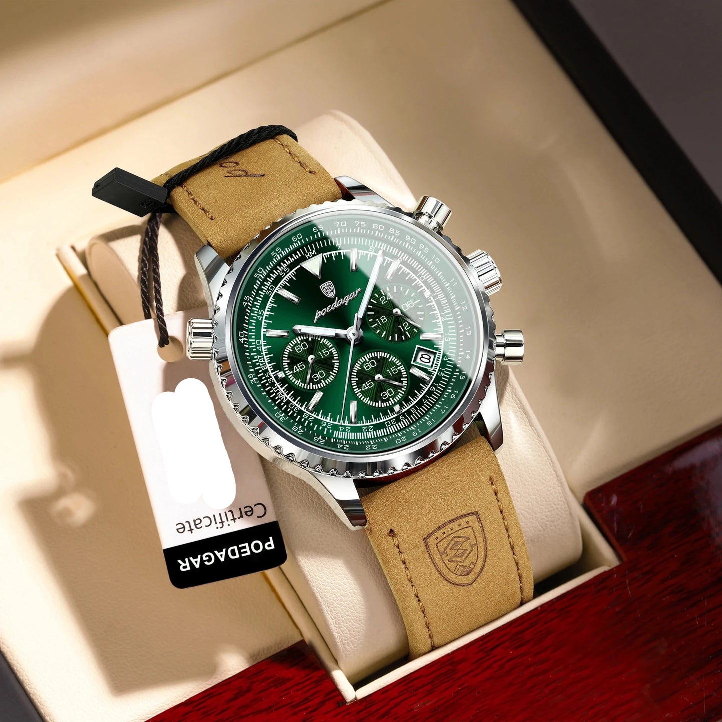 Luxury Waterproof Quartz Chronograph Watch for Men – Luminous Date & Military Style