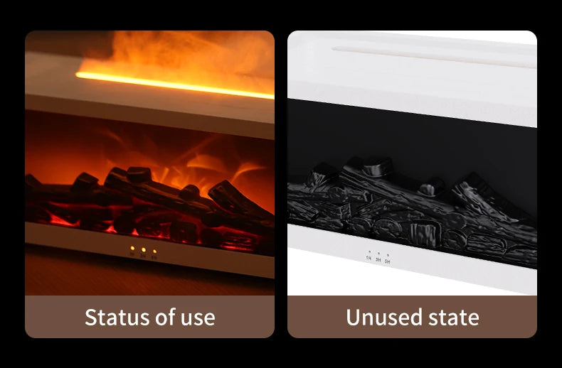 Fireplace Flame Humidifier – Simulated Aromatherapy & Ambient Light, USB Plug-In