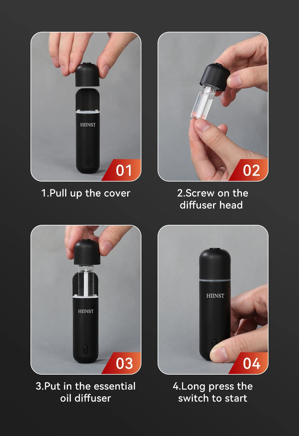 Luxury Car Air Freshener – Electric Essential Oil Diffuser Vent Clip – Waterless Mini Car Perfume Scent Dispenser